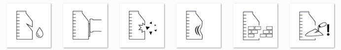 CAD-Grafik: Symbolik für Schadenscodes